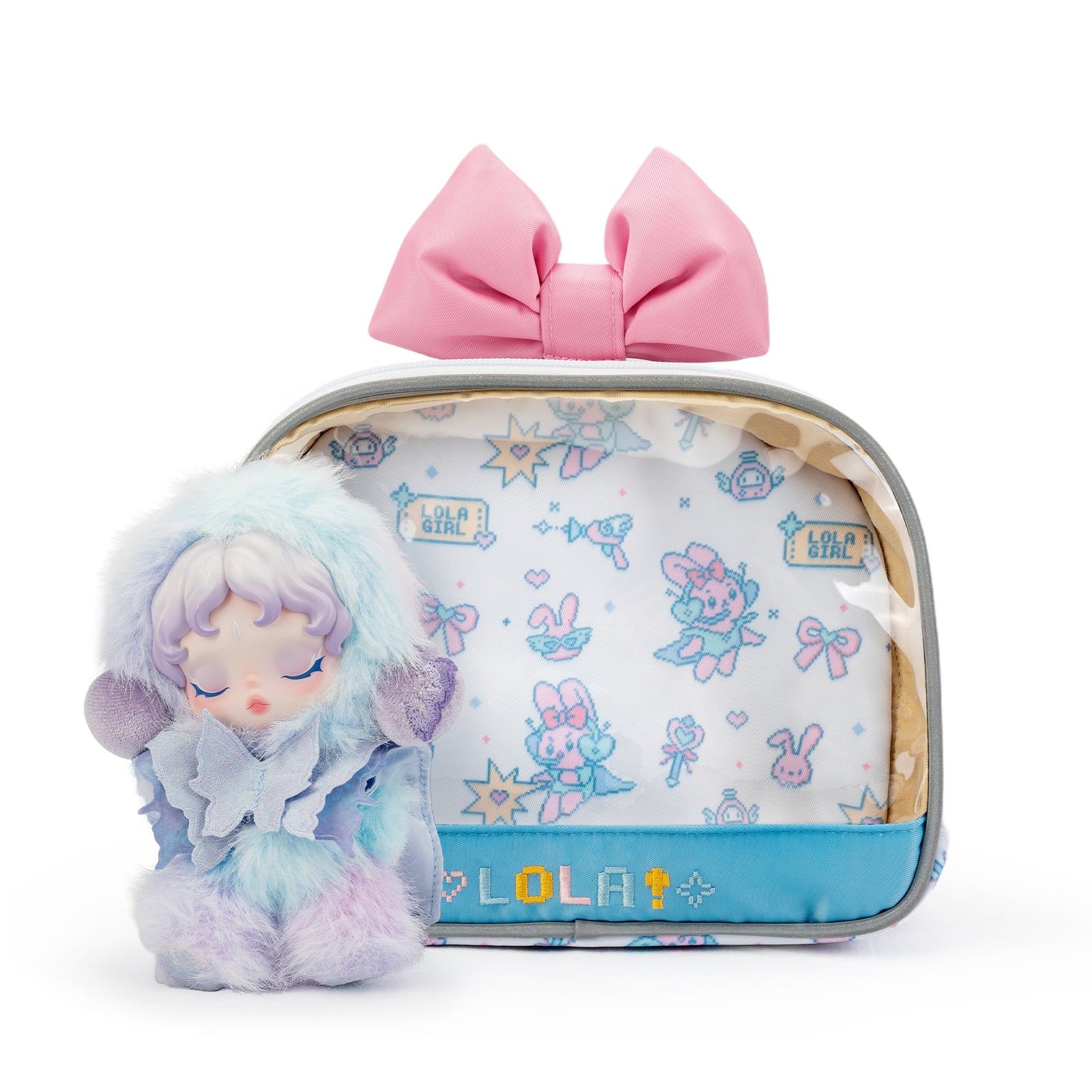 Compact Plushies Bag with Clear Display – Convertible for Backpack, Shoulder & Crossbody Carry