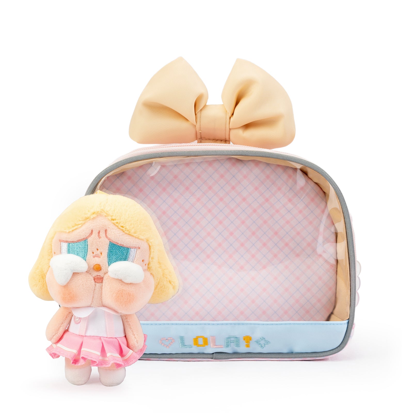 Compact Plushies Bag with Clear Display – Convertible for Backpack, Shoulder & Crossbody Carry