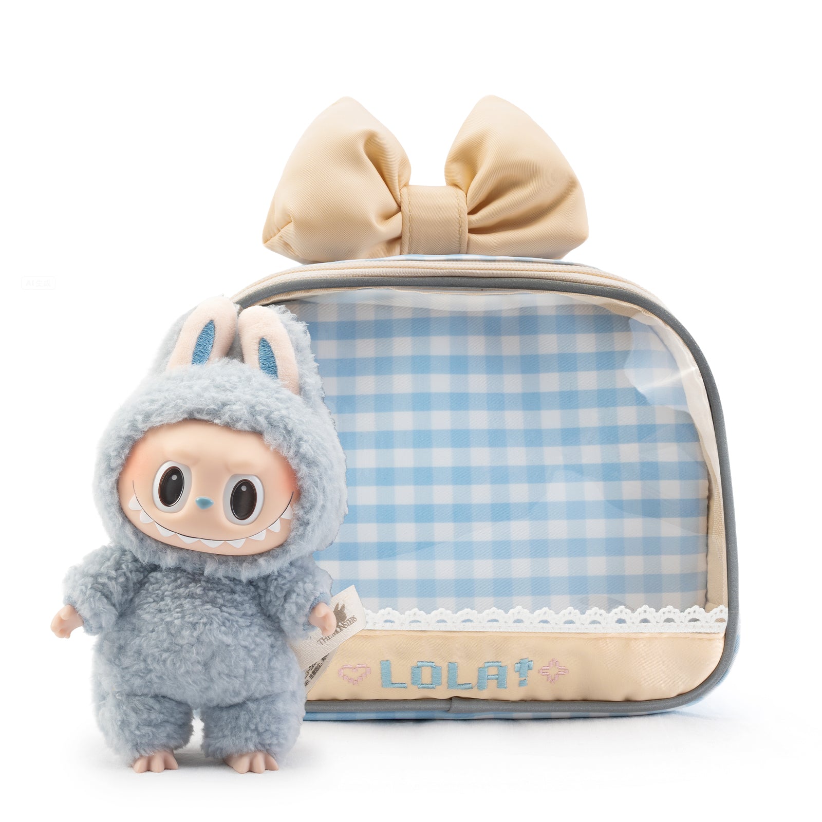 Compact Plushies Bag with Clear Display – Convertible for Backpack, Shoulder & Crossbody Carry