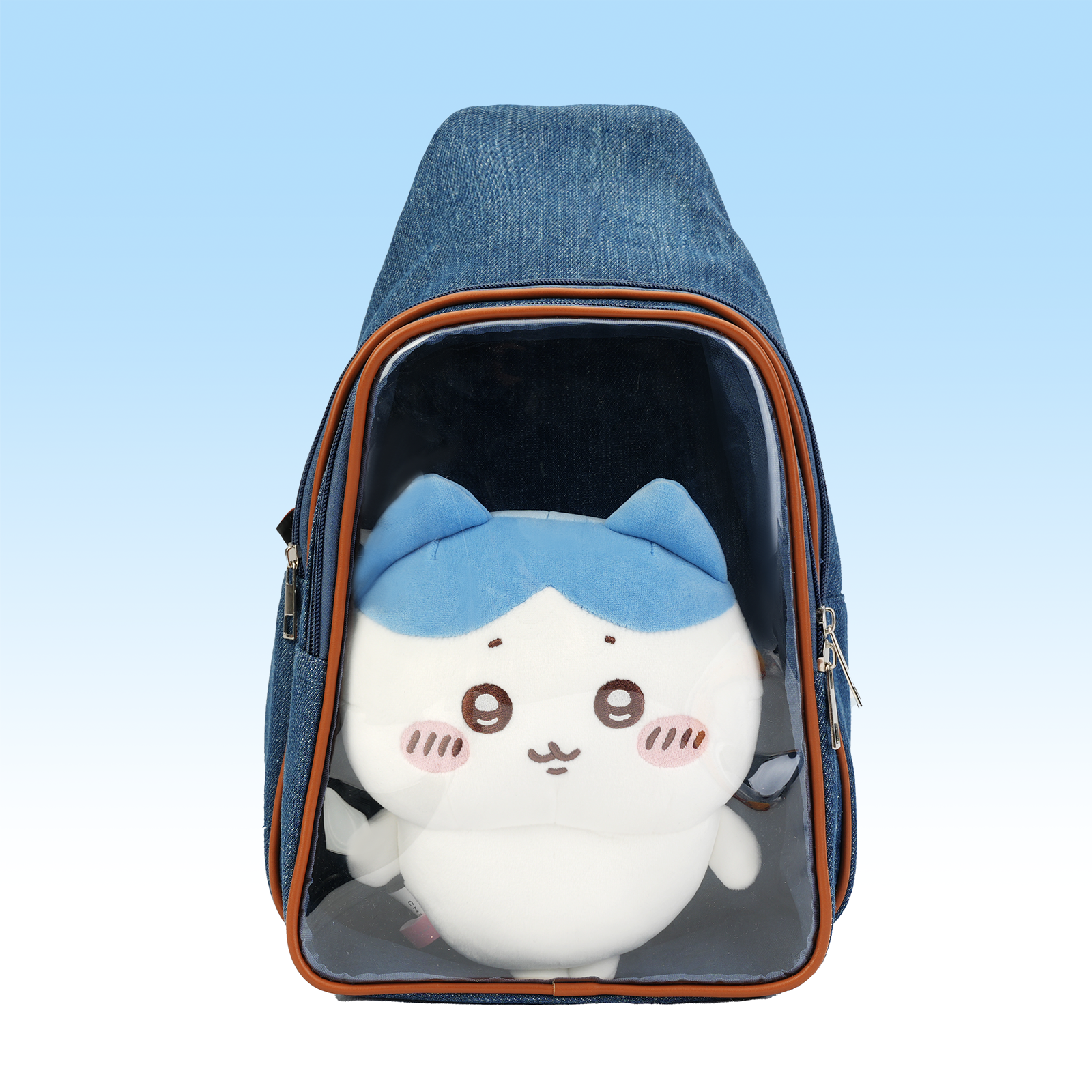 Large Plushies Companion Bag with Clear Display – Convertible for Backpack, Crossbody & Shoulder Carry