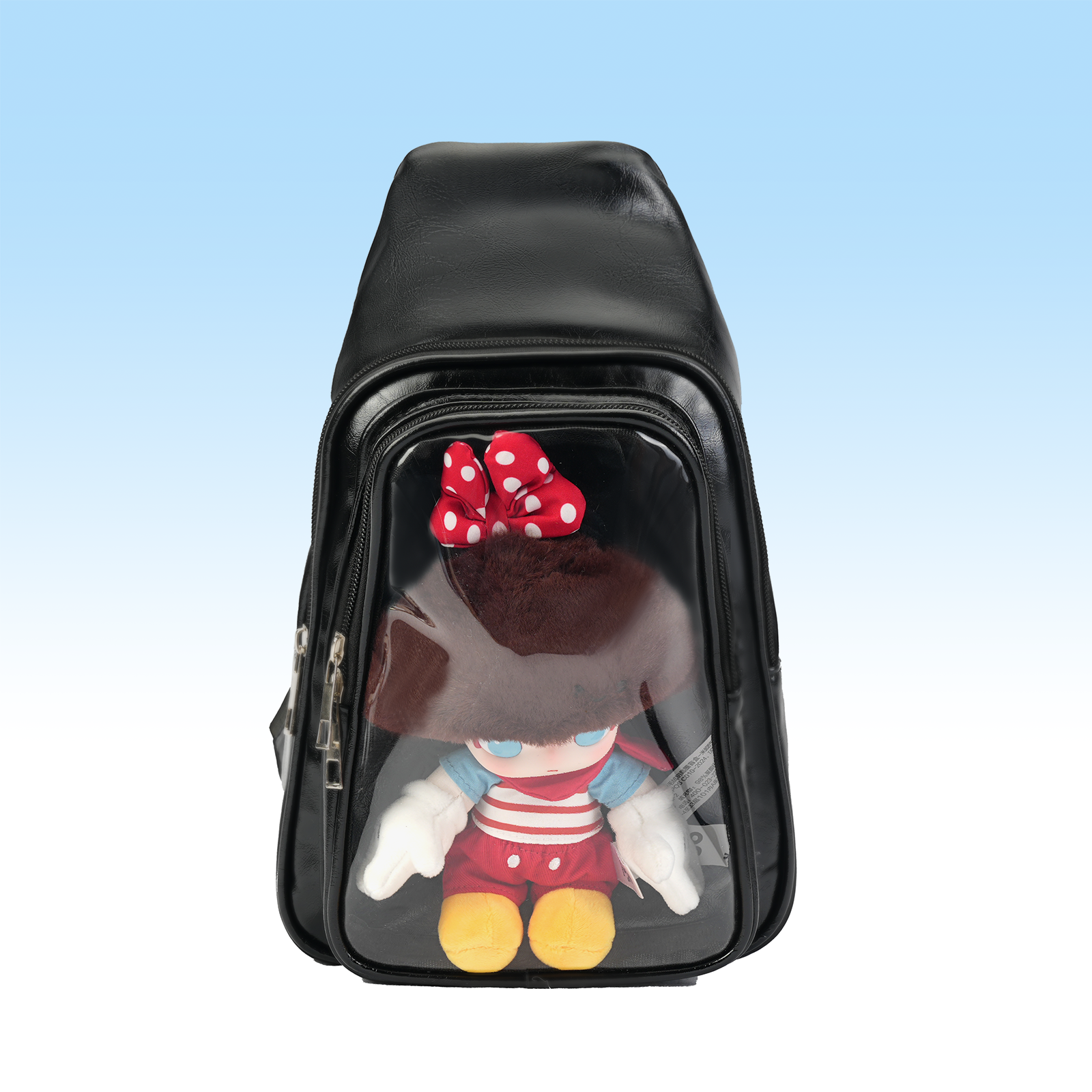 Plushies Companion Bag with Clear Display – Convertible for Crossbody & Shoulder Carry