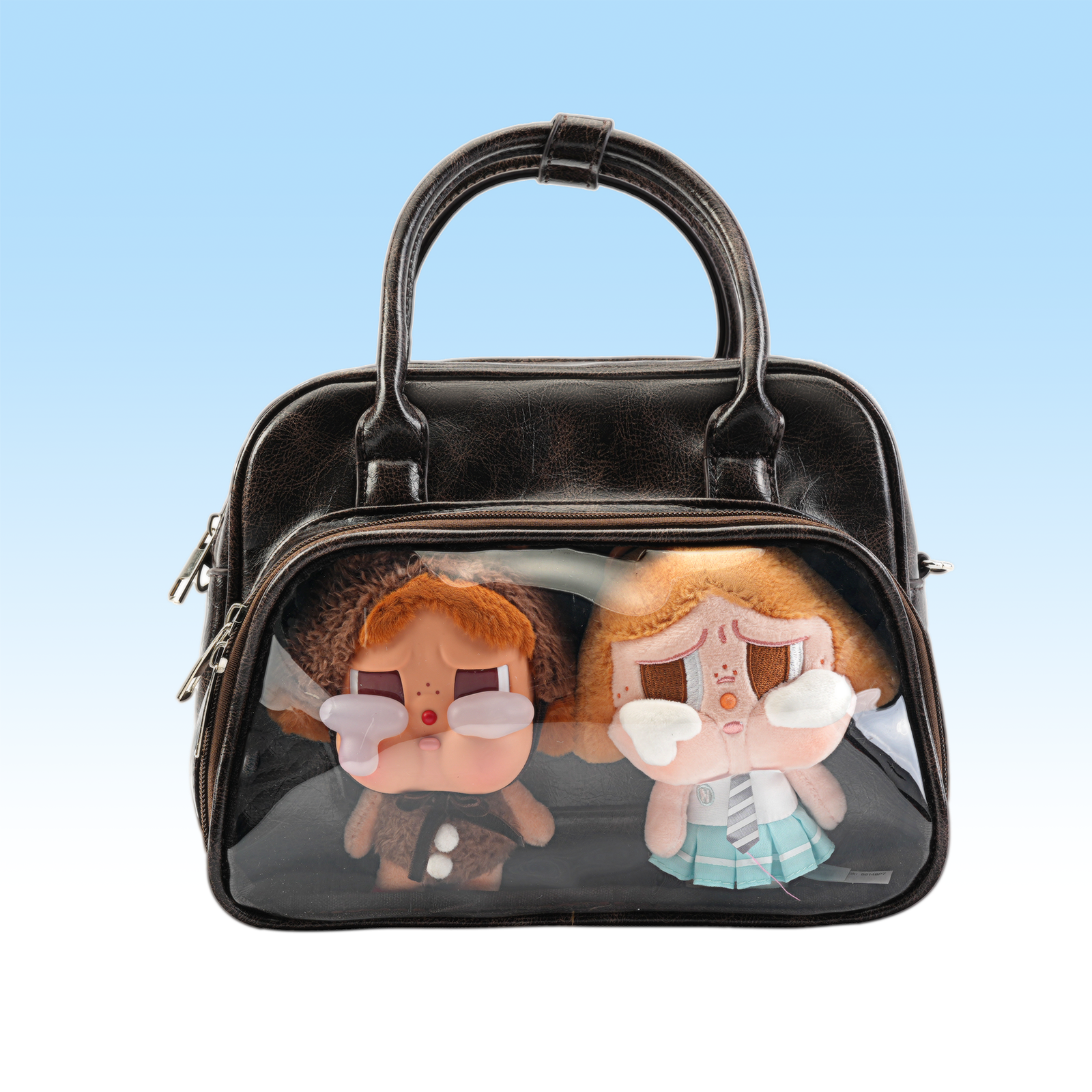 Plushies Companion Bag with Clear Display – 4-Way Convertible Square Backpack