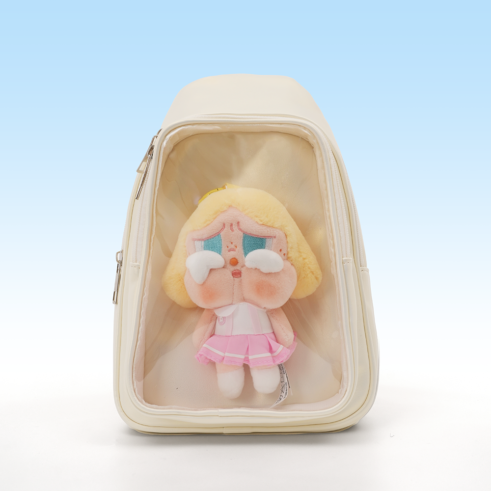 Plushies Companion Bag with Clear Display – Convertible for Crossbody & Shoulder Carry