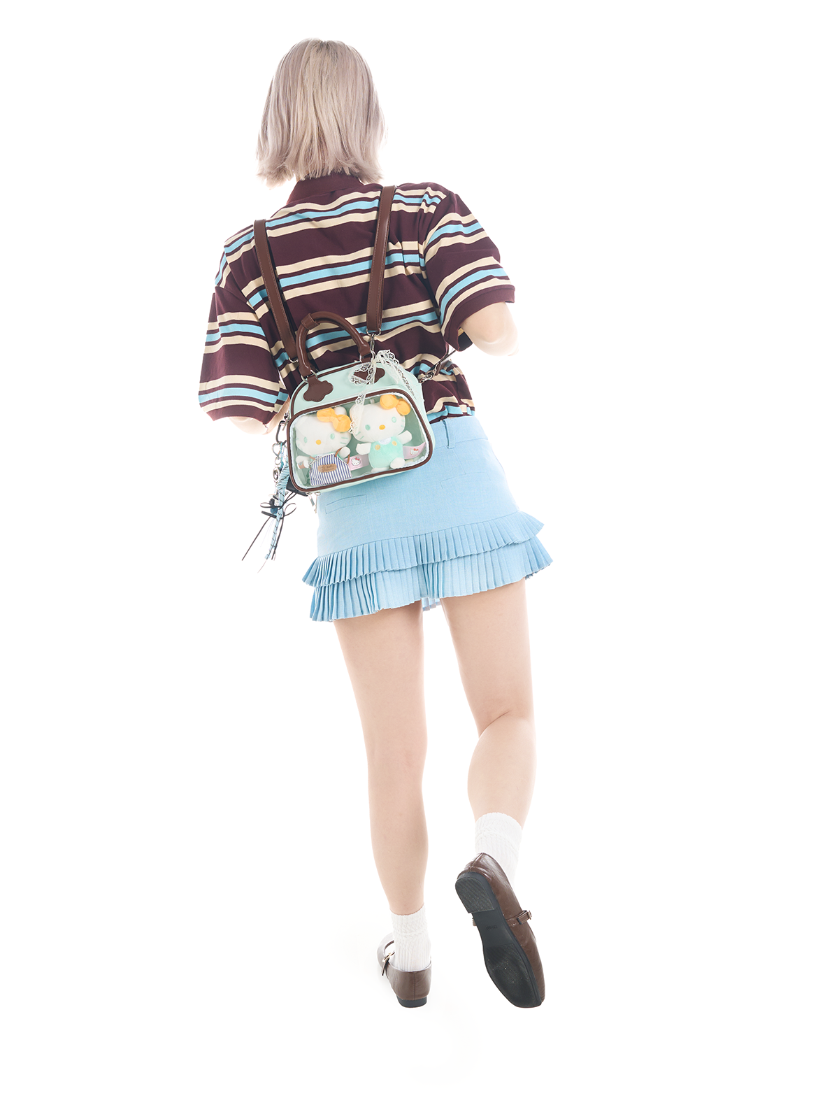 Plushies Companion Bag with Clear Display – 4-Way Convertible Square Backpack