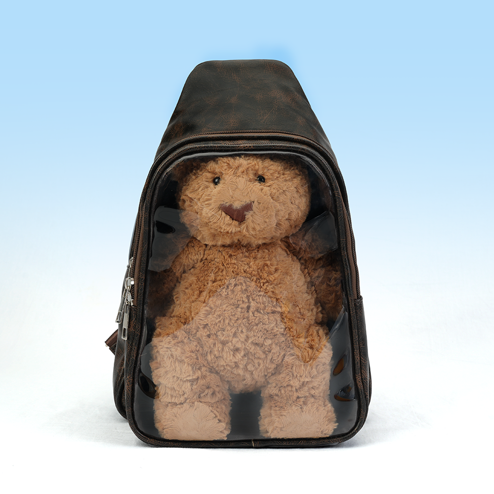 Large Plushies Companion Bag with Clear Display – Convertible for Backpack, Crossbody & Shoulder Carry