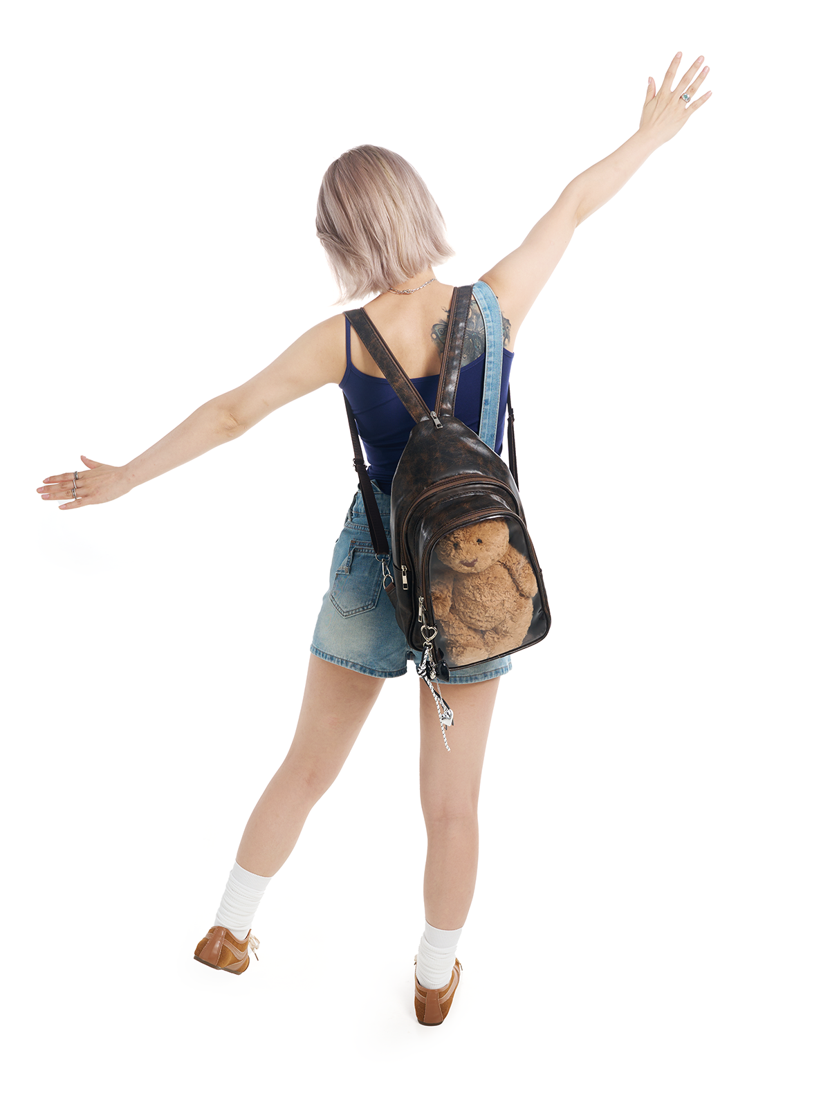 Large Plushies Companion Bag with Clear Display – Convertible for Backpack, Crossbody & Shoulder Carry