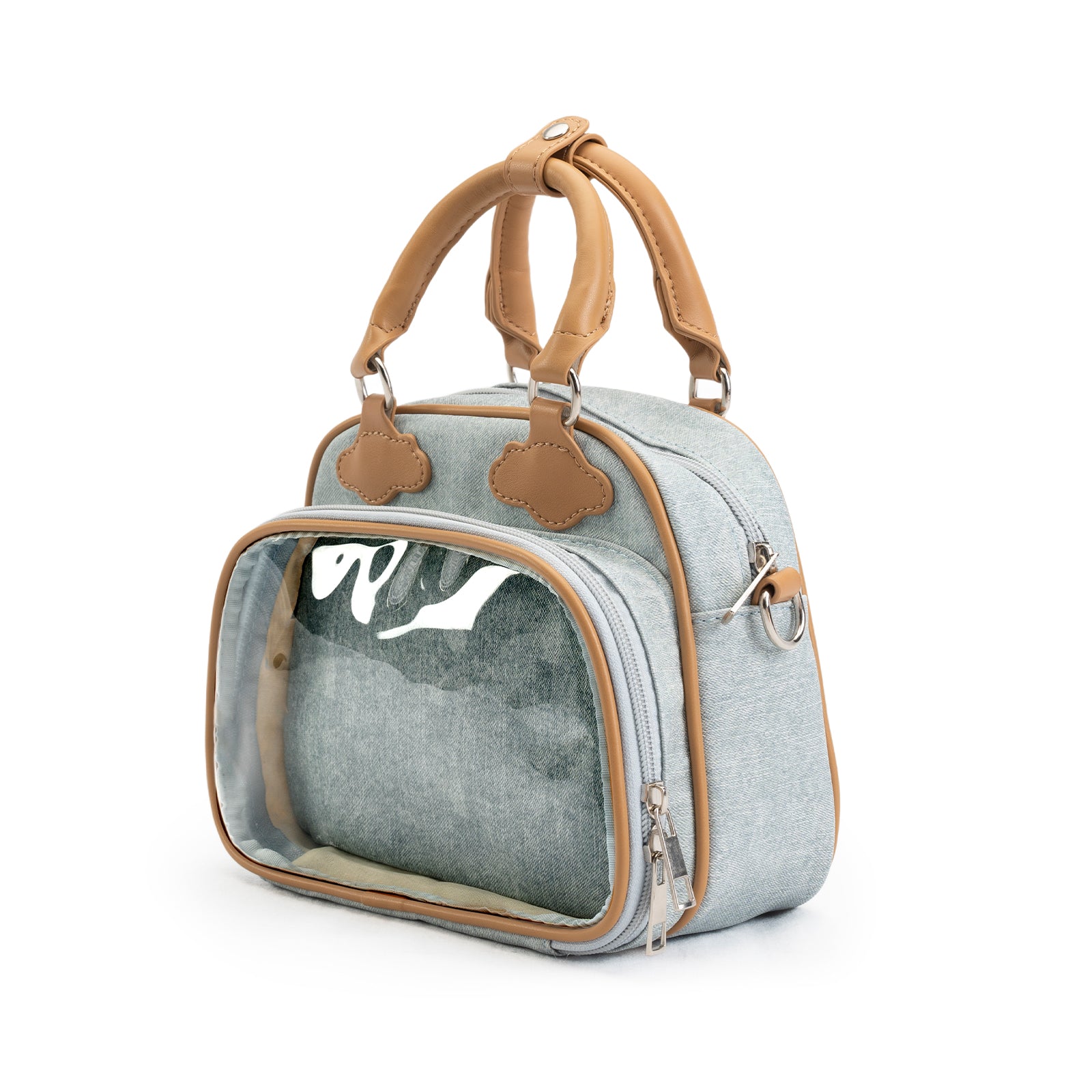 Plushies Companion Bag with Clear Display – 4-Way Convertible Square Backpack