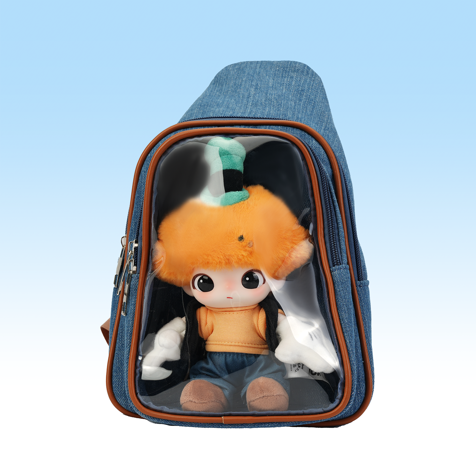 Plushies Companion Bag with Clear Display – Convertible for Crossbody & Shoulder Carry