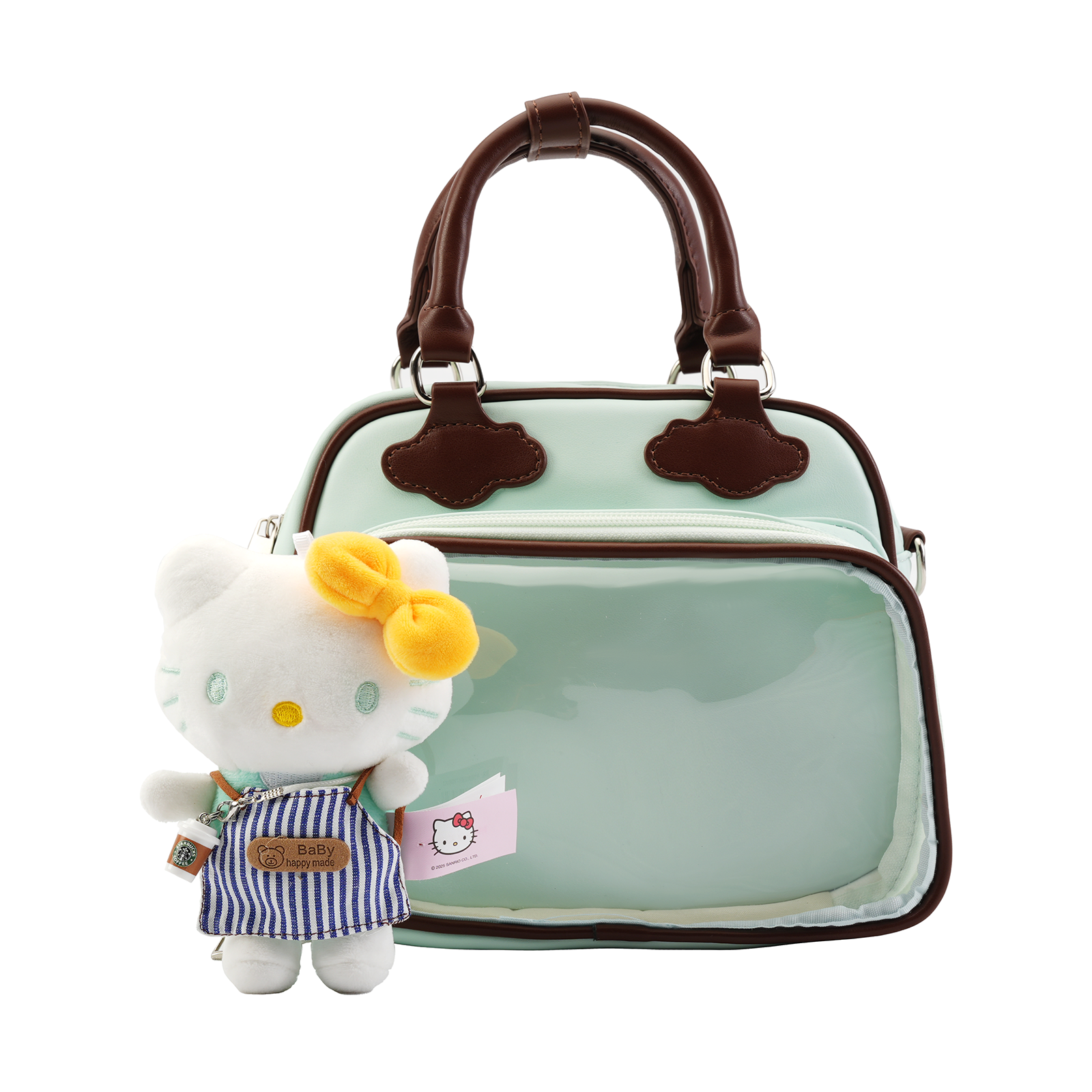 Plushies Companion Bag with Clear Display – 4-Way Convertible Square Backpack