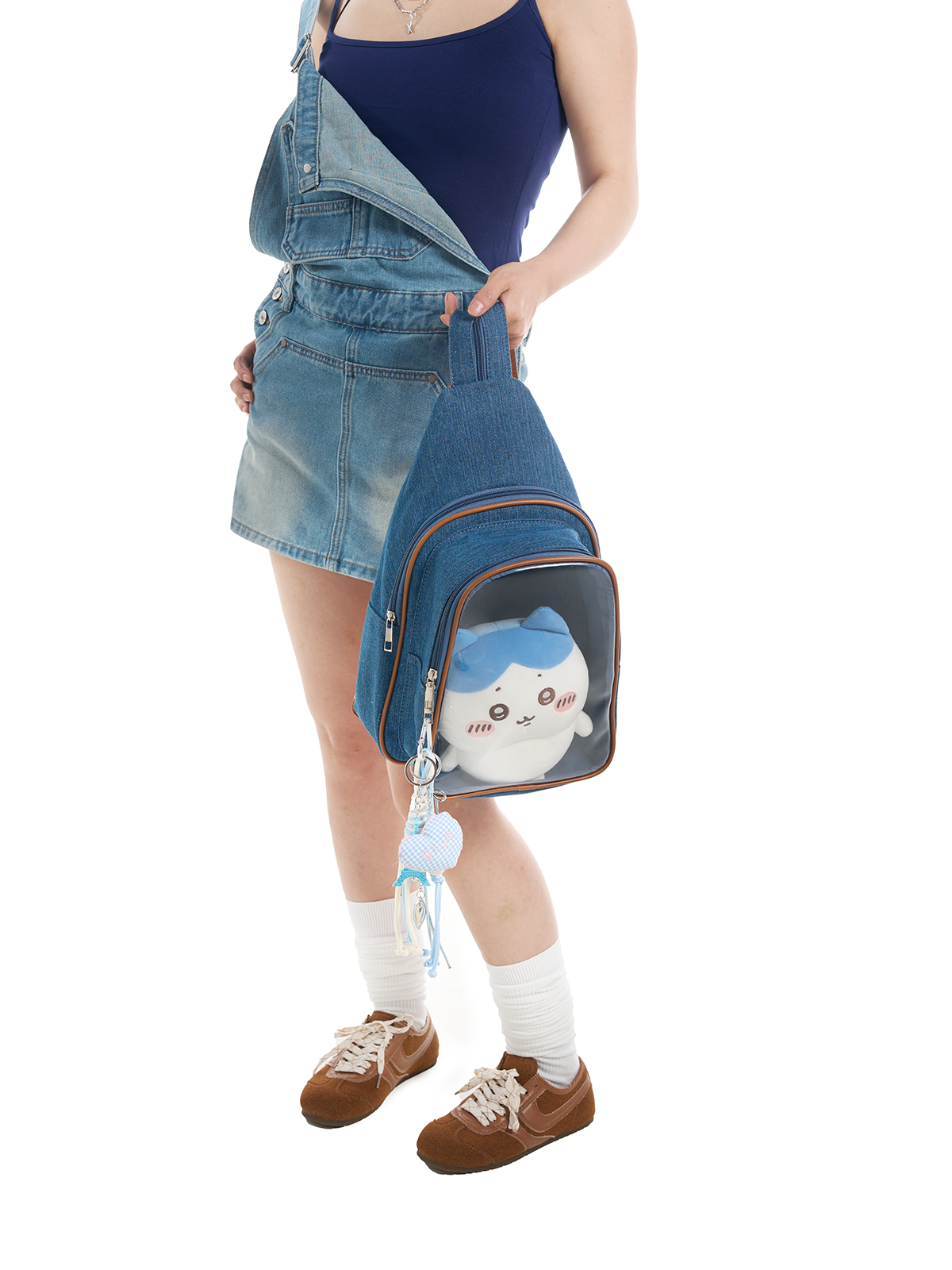 Large Plushies Companion Bag with Clear Display – Convertible for Backpack, Crossbody & Shoulder Carry