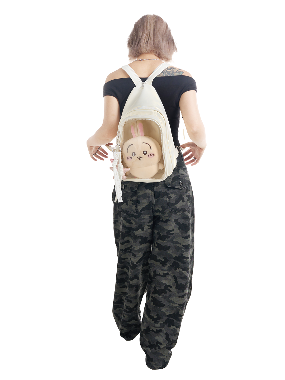 Large Plushies Companion Bag with Clear Display – Convertible for Backpack, Crossbody & Shoulder Carry