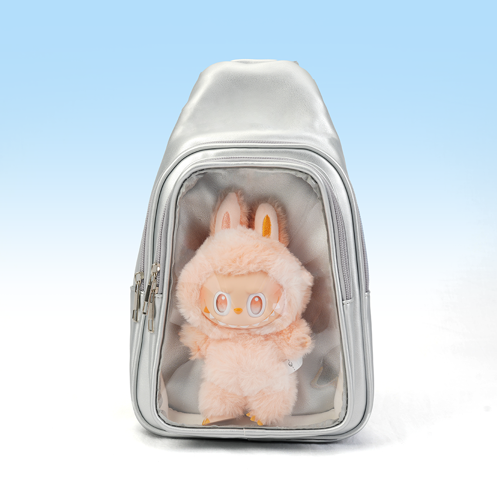 Plushies Companion Bag with Clear Display – Convertible for Crossbody & Shoulder Carry
