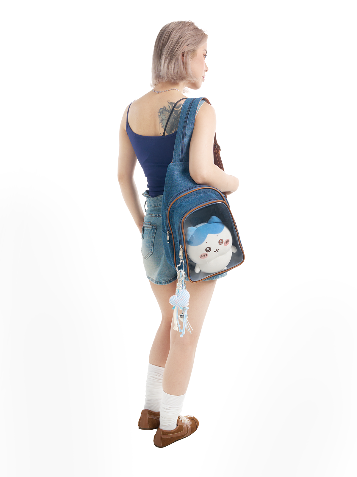 Large Plushies Companion Bag with Clear Display – Convertible for Backpack, Crossbody & Shoulder Carry