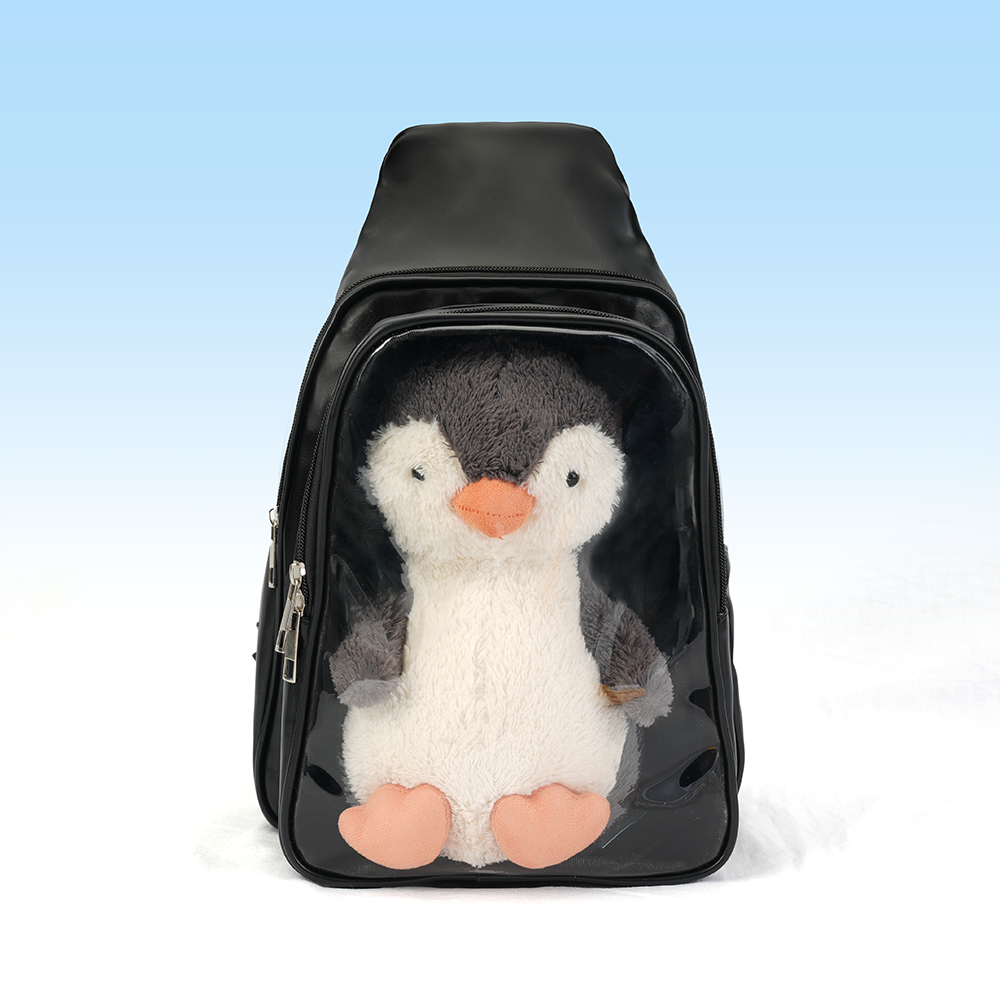 Large Plushies Companion Bag with Clear Display – Convertible for Backpack, Crossbody & Shoulder Carry