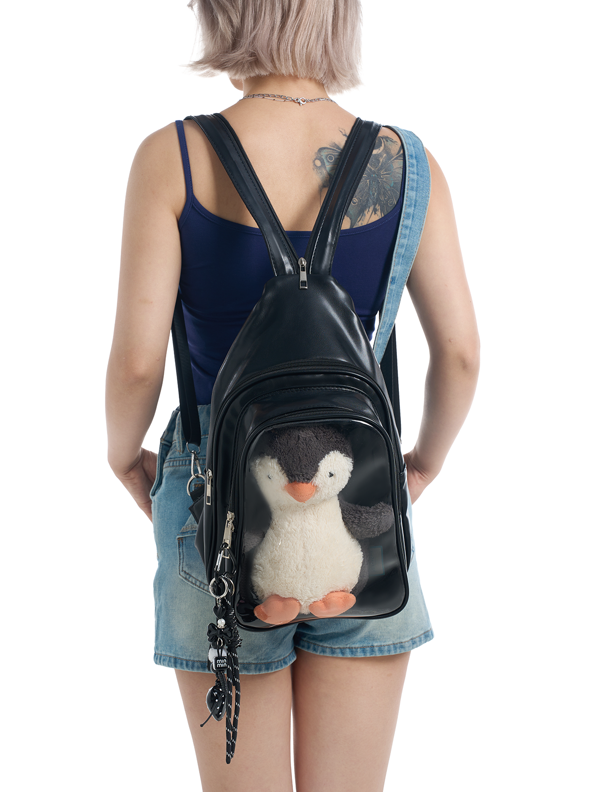 Large Plushies Companion Bag with Clear Display – Convertible for Backpack, Crossbody & Shoulder Carry