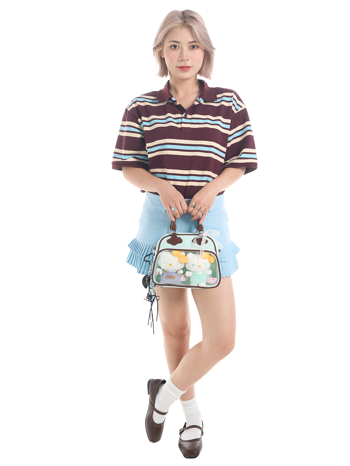 Plushies Companion Bag with Clear Display – 4-Way Convertible Square Backpack