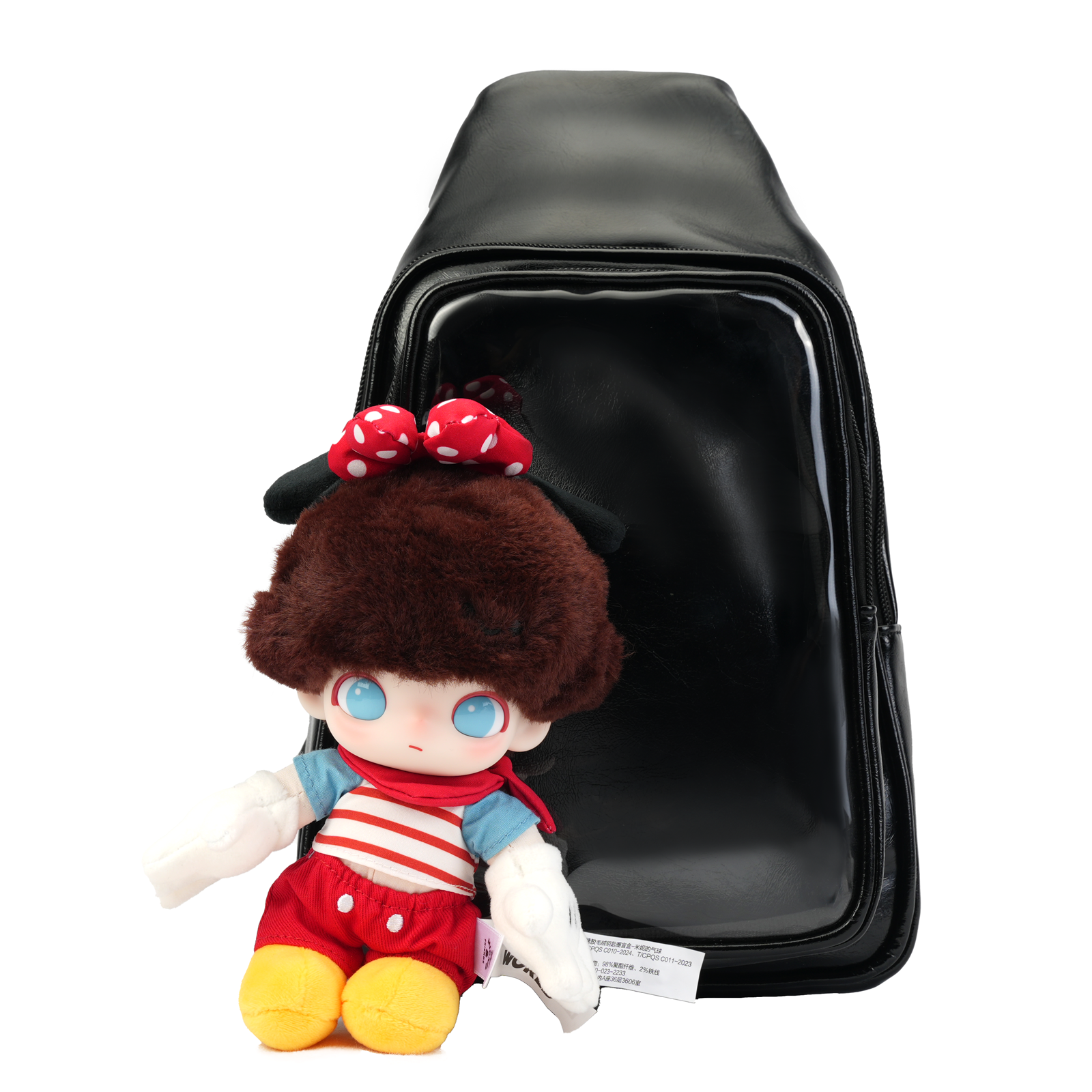 Plushies Companion Bag with Clear Display – Convertible for Crossbody & Shoulder Carry